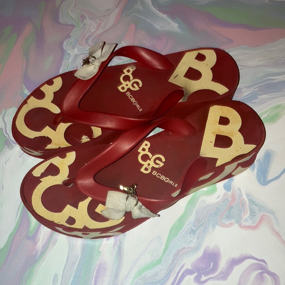 BCBG girls little platform sandals